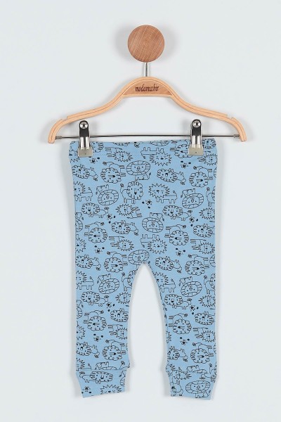 Mavi (6-12 Ay) Aslan Baskılı Erkek Bebe Pijama Takımı 186684