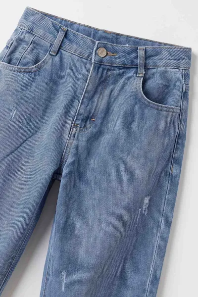 Mavi (6-15 Yaş)Baggy Erkek Çocuk Kot Pantolon 492828