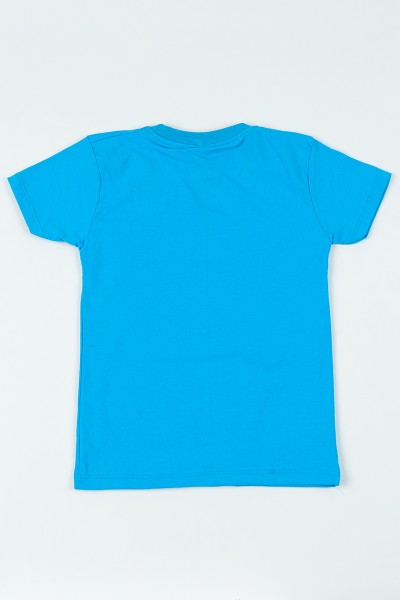 Mavi (7-12 Yaş) Dinazor Baskılı Erkek Çocuk Tişört 108279