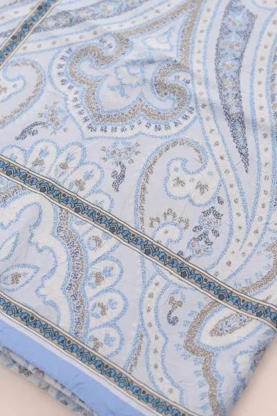 Mavi 75x180 Cm Our Fashion Dijital Baskılı Desenli Bambu Kraş Şal 408728