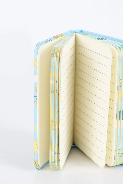 Mavi 7x10 Cm Desenli Lastikli Bloknot Defter-Notebook 392516