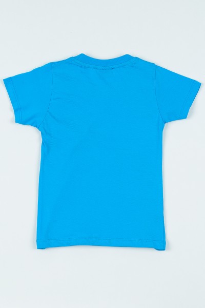Mavi (8-12 yaş) Baskılı Erkek Çocuk Tişört 108245