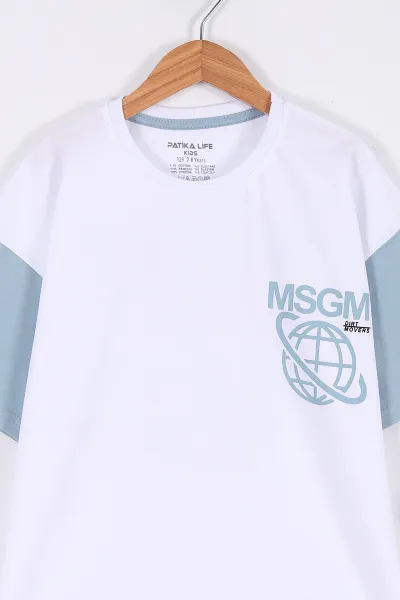 Mavi (8-12 Yaş) Msgm Baskılı Erkek Çocuk Takım 271667