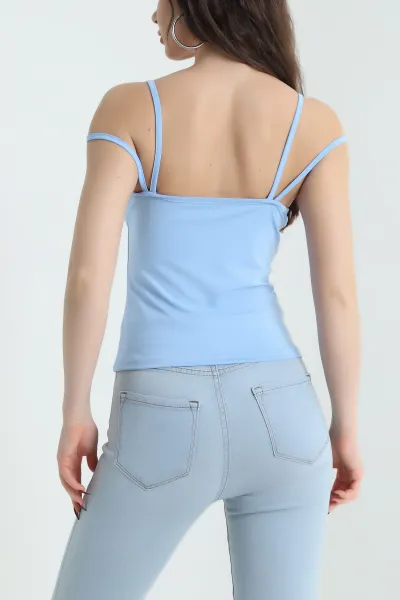 Mavi Askılı Scuba Kadın Bluz 432284