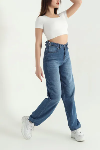 Mavi Baggy Bayan Kot Pantolon 339866
