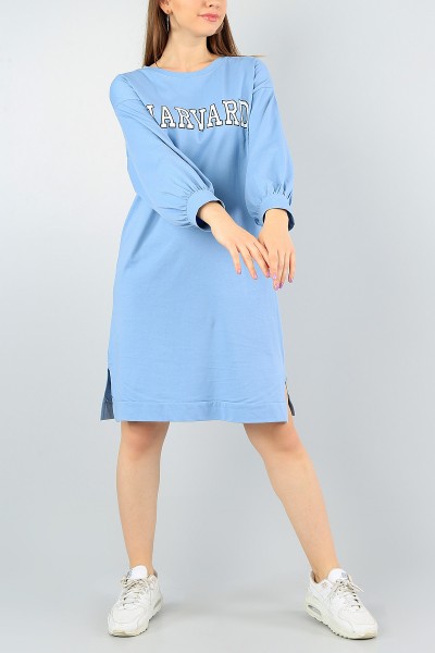 mavi-baskili-likrali-tunik-elbise-58108