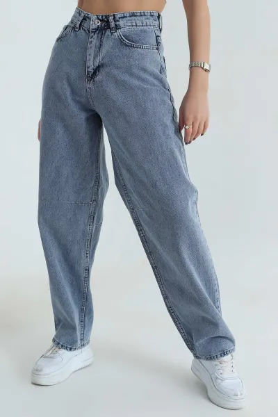 mavi-bel-tokali-baggy-kadin-kot-pantolon-409634