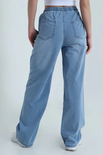 Mavi Beli Lastikli Kadın tensel Kot Pantolon 459193