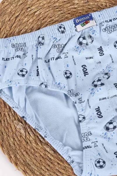 Mavi Berrak ( 10-11 Yaş ) Baskılı Erkek Çocuk Boxer 460735