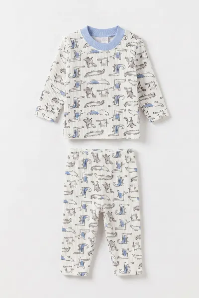 mavi-beyaz-1-3-yas-balik-desenli-raporlu-cocuk-pijama-takim-477337