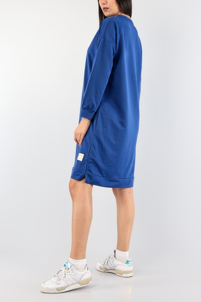 Mavi Bisiklet Yaka Elbise Tunik 89278
