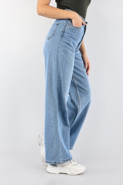 Mavi Bol Paça Bayan Kot Pantolon 93377