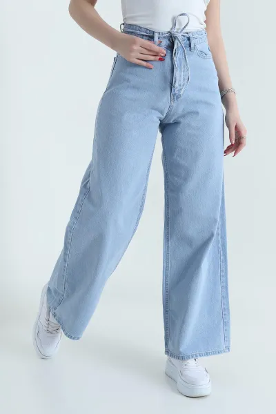 Mavi Bol Paça Kadın Kot Pantolon 439145
