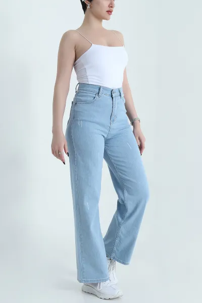 Mavi Cep Detay Boyfit Lazer Kadın Kot Pantolon 452400