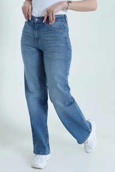 Mavi Comfort Likralı Palazzo Kadın Kot Pantolon 456438