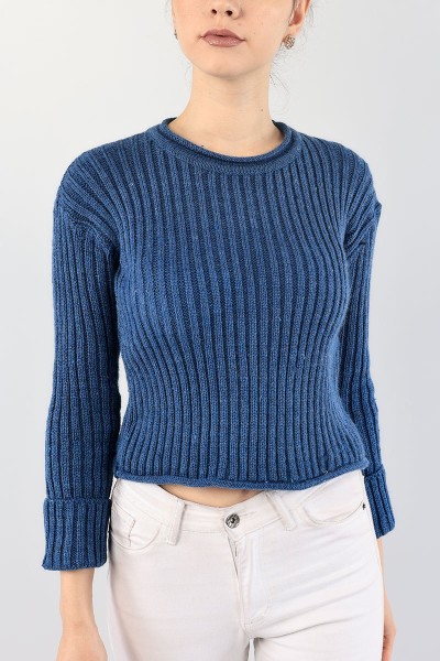 Mavi Crop Bayan Triko Kazak 89060