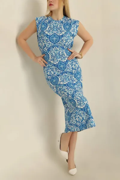 Mavi Desenli Helen Kumaş Elbise 269353