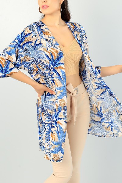 Mavi Dokuma Bayan Kimono 71982