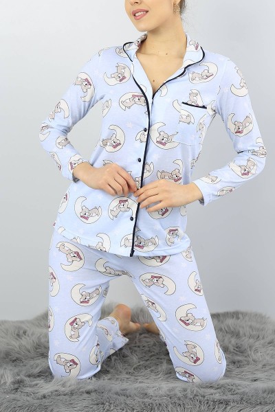 mavi-dugmeli-bayan-baskili-pijama-takimi-54937