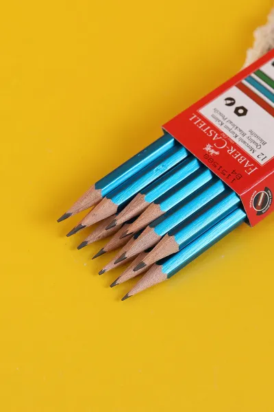 Mavi Faber-Castell Köşeli Mercanlı Kurşun Kalem 12'Lİ 287571