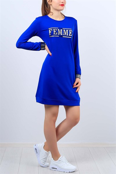 Mavi Femme Baskı Detaylı Bayan Elbise 11290B