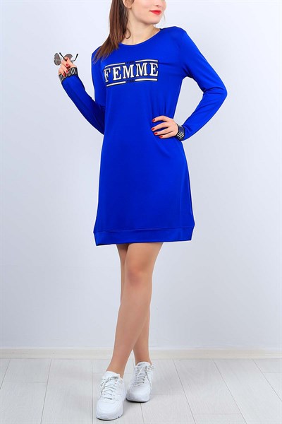Mavi Femme Baskı Detaylı Bayan Elbise 11290B