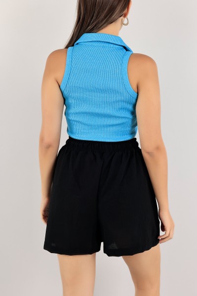 Mavi Fitilli Crop Bluz 121313