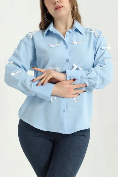 mavi-fiyonk-detay-poplin-kadin-gomlek-340509