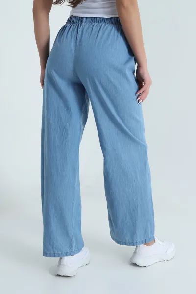 Mavi Geniş Paça Kadın Kot Pantolon 481508