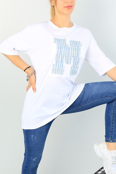 mavi-gofre-baskili-bayan-tisort-68844