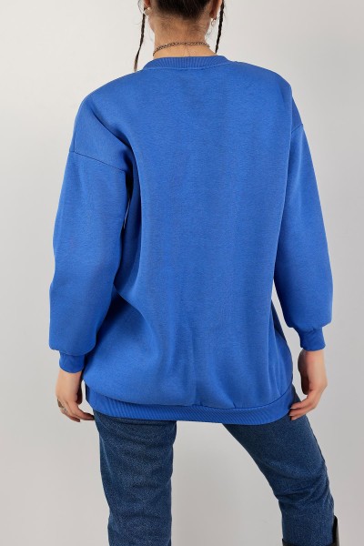 Mavi İçi Şardonlu Bayan Sweat 142962