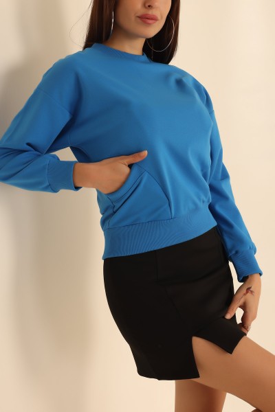 Mavi İki İp Oversize Sweat 199710