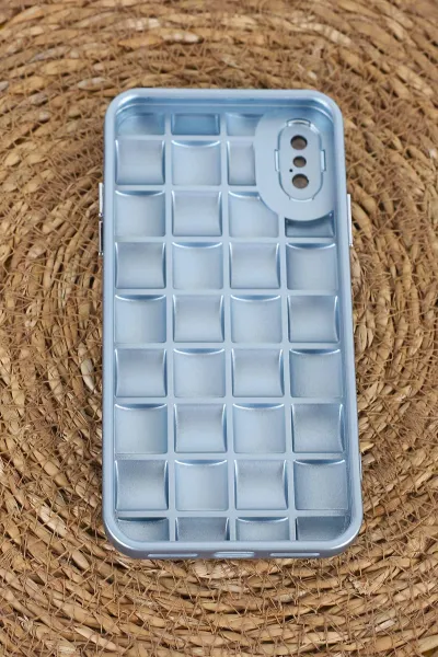 Mavi İPhone XS Uyumlu Air Serisi Kamera Korumalı 3D Tasarımlı Sert Silikon Telefon Kılıfı 404047