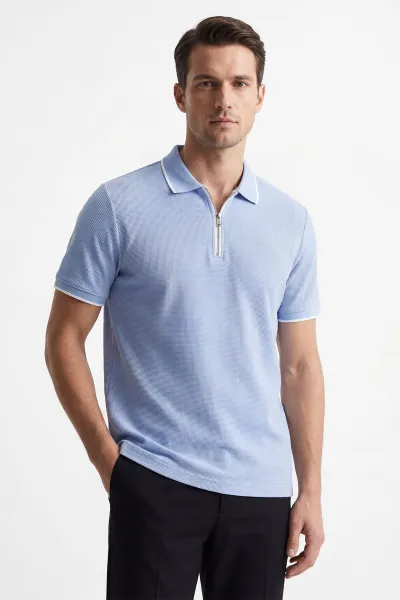 mavi-jakarli-yarim-fermuarli-polo-yaka-erkek-tisort-435077