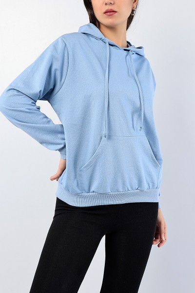 Mavi Kanguru Cepli Bayan Sweat 76190