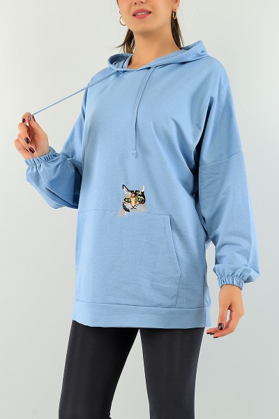 mavi-kedi-nakisli-sweat-tunik-74641