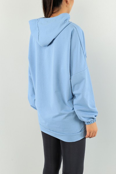 Mavi Kedi Nakışlı Sweat Tunik 74641