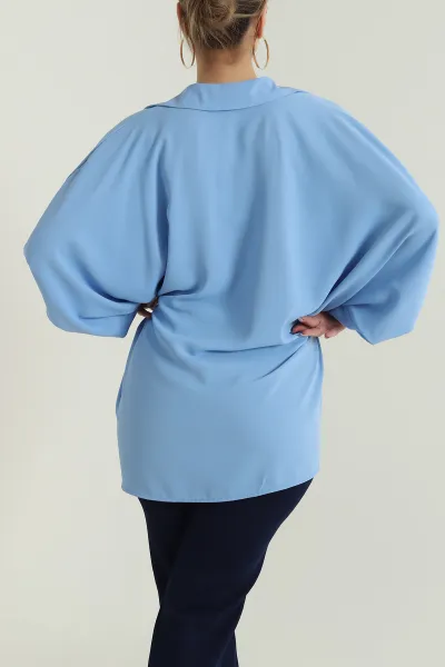 Mavi Kolyeli Jesica Kadın Gömlek Tunik 428790