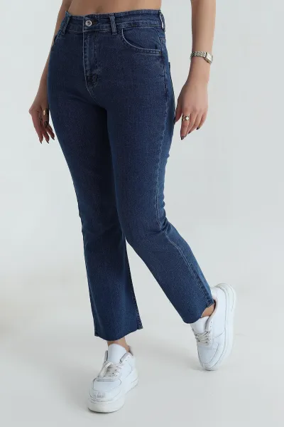 Mavi Lazer Paça Likralı Kadın Kot Pantolon 409591