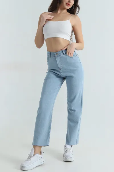Mavi Lazer Paça Likralı Kadın Kot Pantolon 415084
