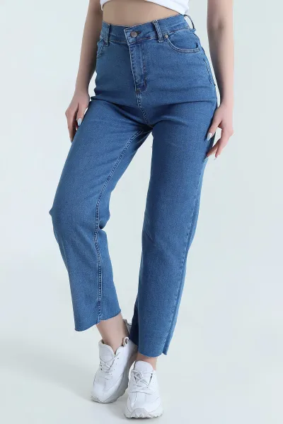 Mavi Lazer Paça Likralı Kadın Kot Pantolon 447386
