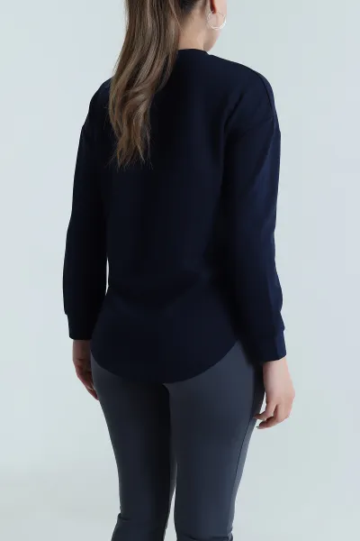 Mavi Likralı Oysho Kadın Sweat 486381