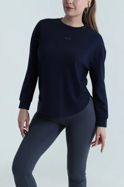 Mavi Likralı Oysho Kadın Sweat 486381