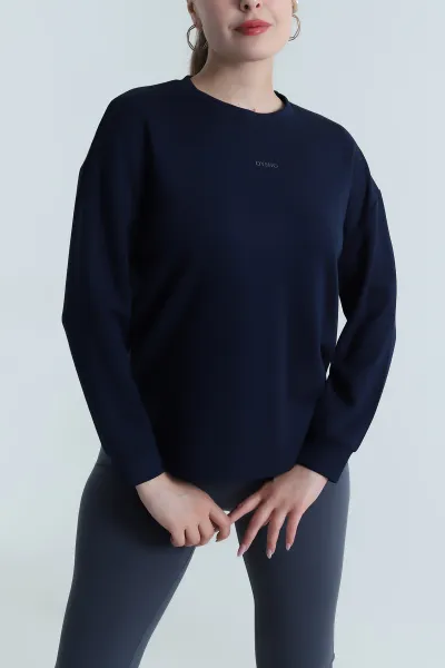 Mavi Likralı Oysho Kadın Sweat 486381