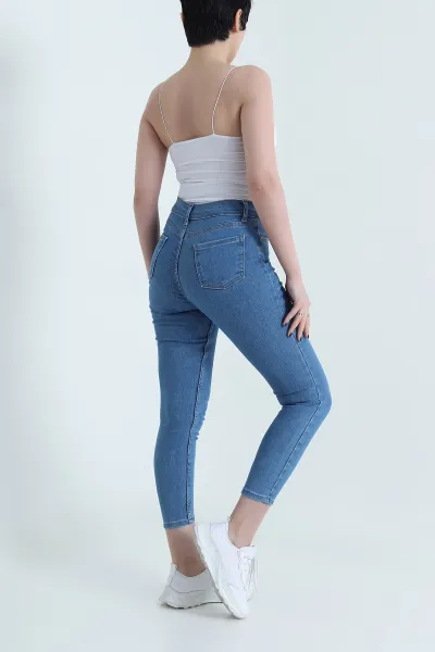 Mavi Likralı Slim Fit Kadın Kot Pantolon 455470