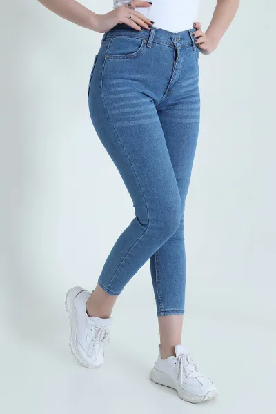 Mavi Likralı Slim Fit Kadın Kot Pantolon 455470