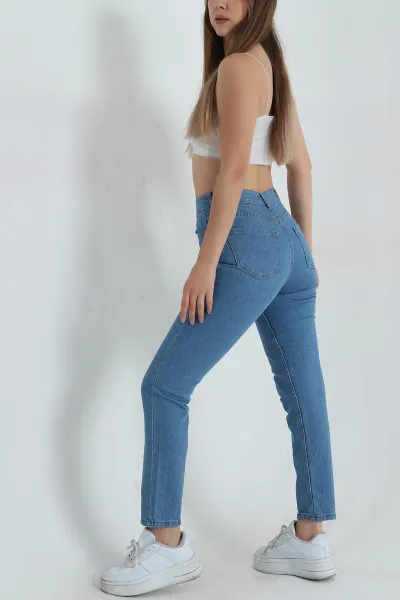 Mavi Mom Likralı Kadın Kot Pantolon 409033
