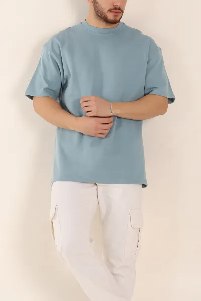 Mavi Oversize Double Face Kumaş Basic Erkek Tişört 340527