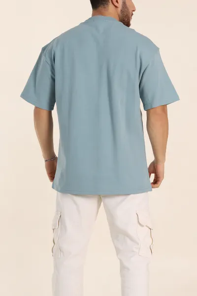 Mavi Oversize Double Face Kumaş Basic Erkek Tişört 340527