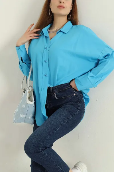 mavi-oversize-kadin-poplin-gomlek-360081